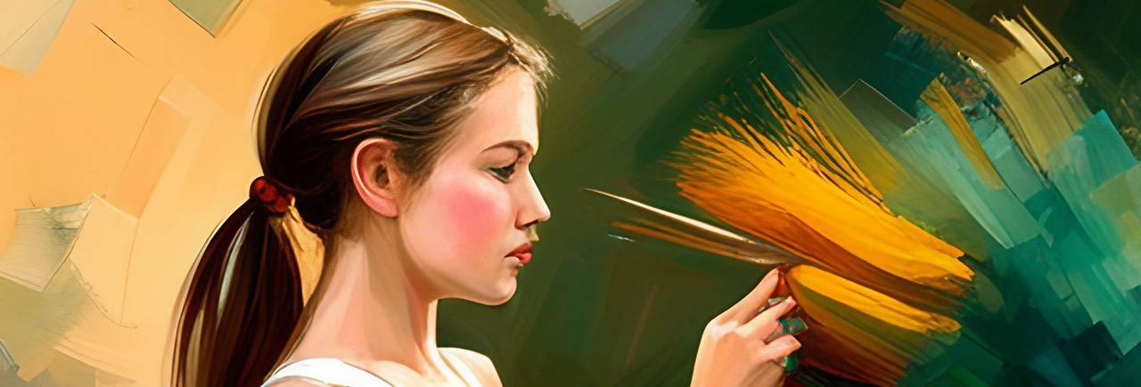 Consider the brush strokes in a painting