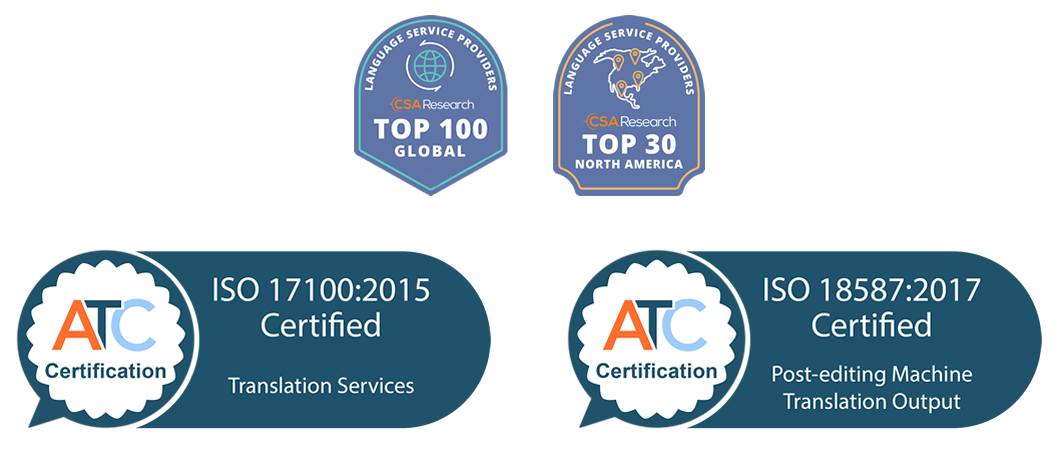 Transatlantic Translations Group is a globally ranked, ISO-certified language services provider